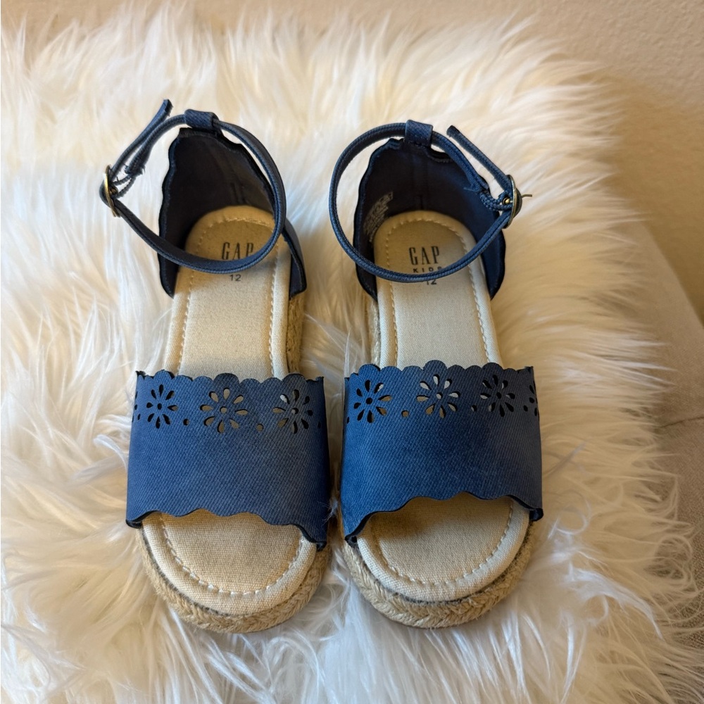 GAP Kids Chambray Eyelet Espadrille Sandals